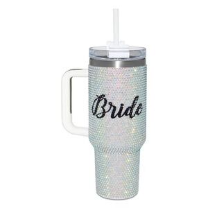 40oz Sparkling Bride Tumbler with Straw